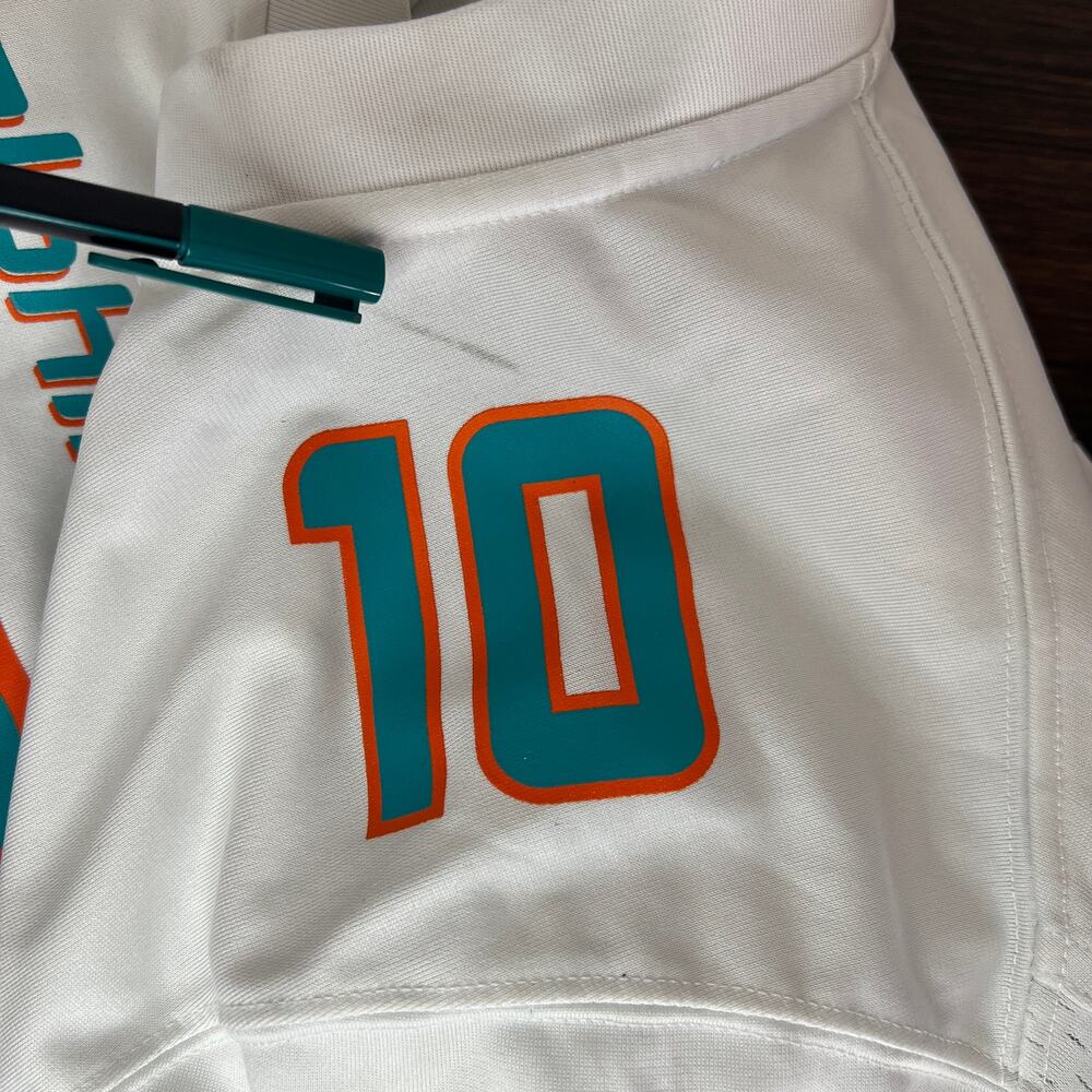 Nike Miami Dolphins Tyreek Hill #10 NFL On Field Jersey White Men’s Medium - Picture 13 of 16